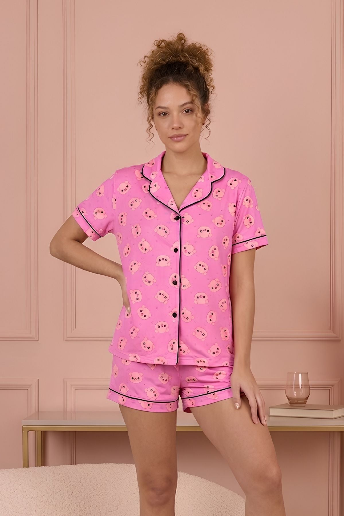 PIJAMA BRUSH SHORT MANGAS CERDITOS