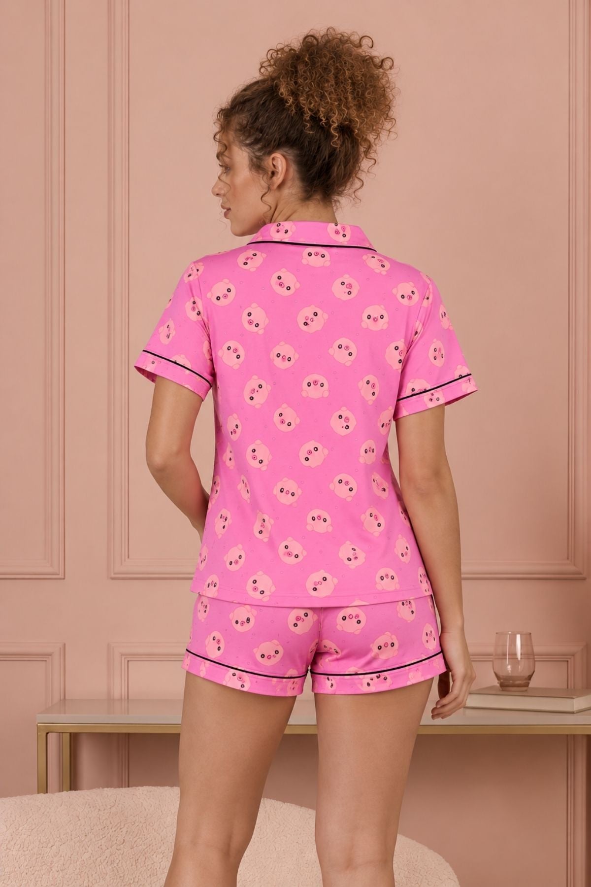 PIJAMA BRUSH SHORT MANGAS CERDITOS