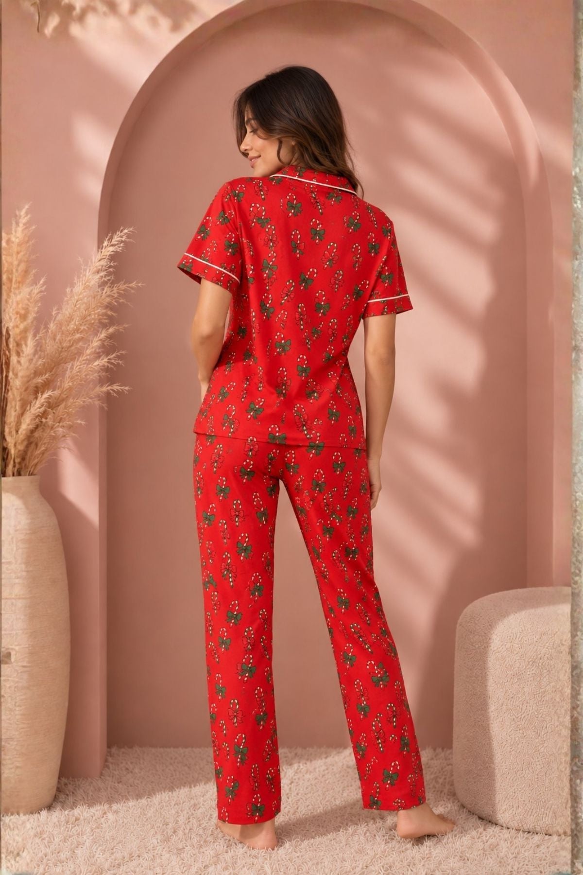 PIJAMA BRUSH PANTALON MANGAS BASTONES