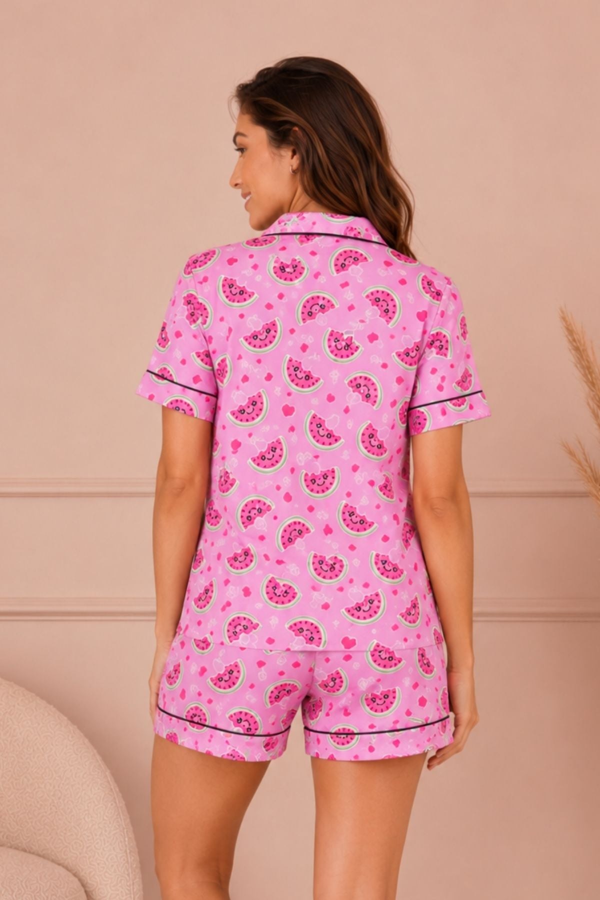 PIJAMA BRUSH SHORT MANGAS SANDIA
