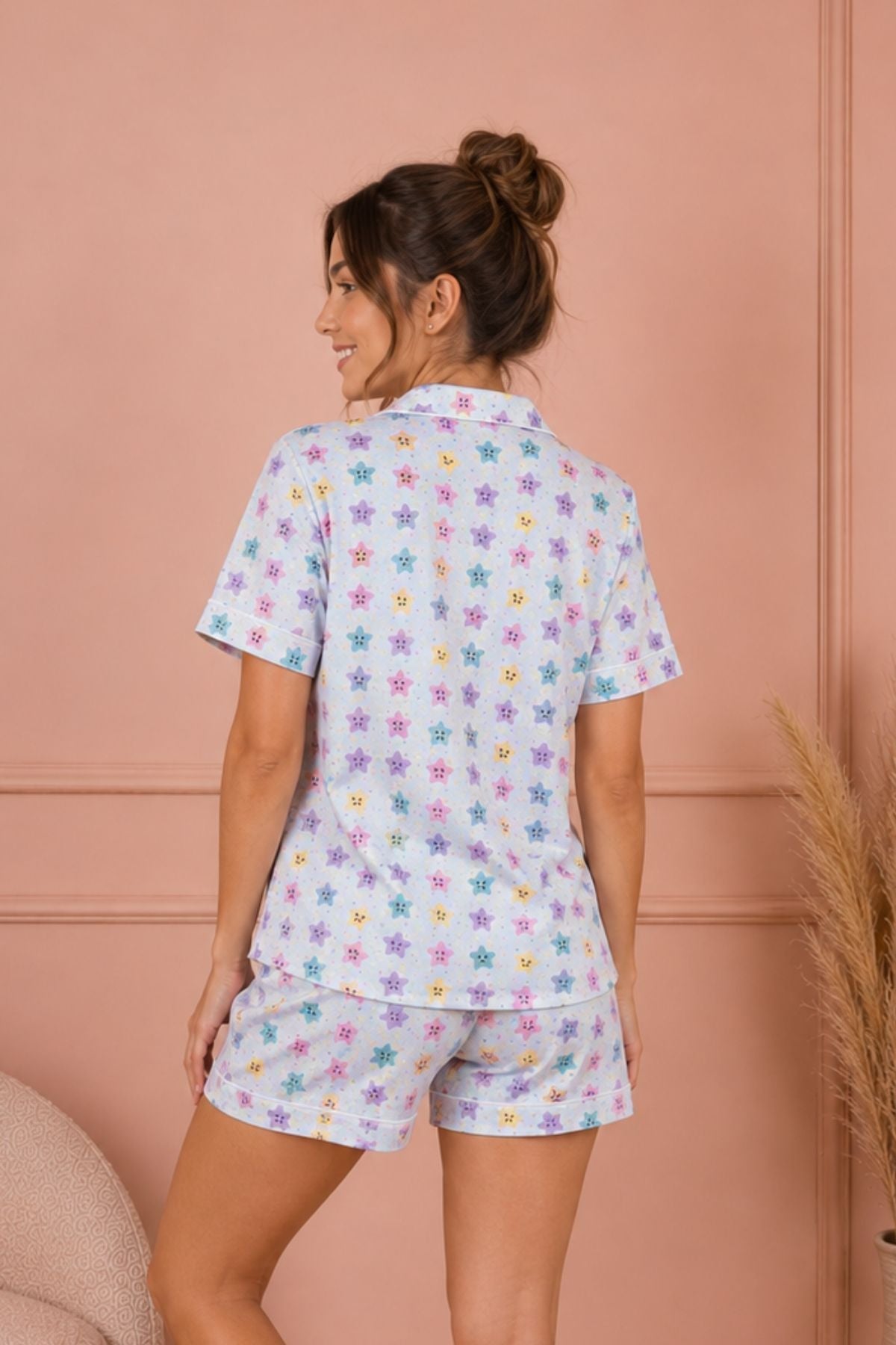 PIJAMA BRUSH SHORT MANGAS ESTRELLAS