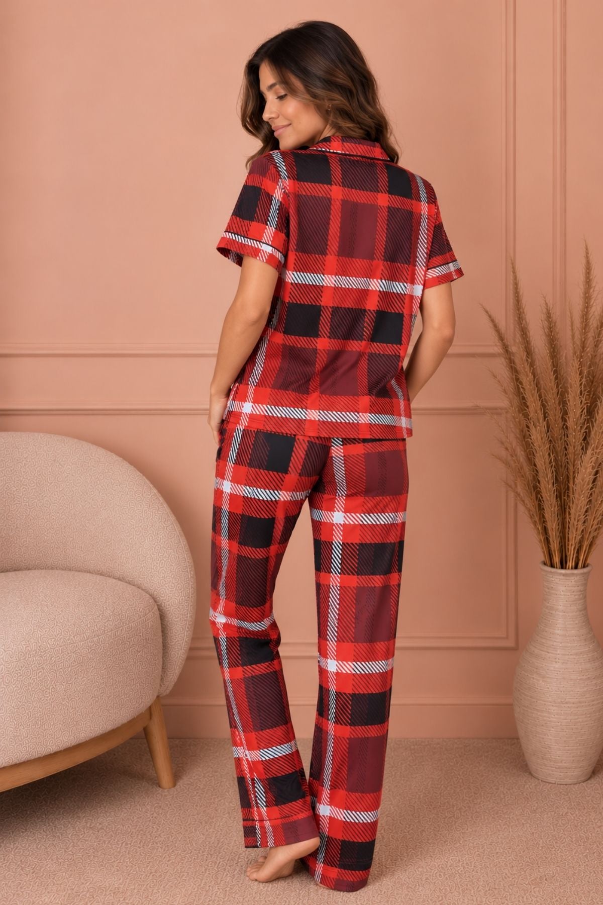 PIJAMA BRUSH PANTALON MANGAS ESCOCESA
