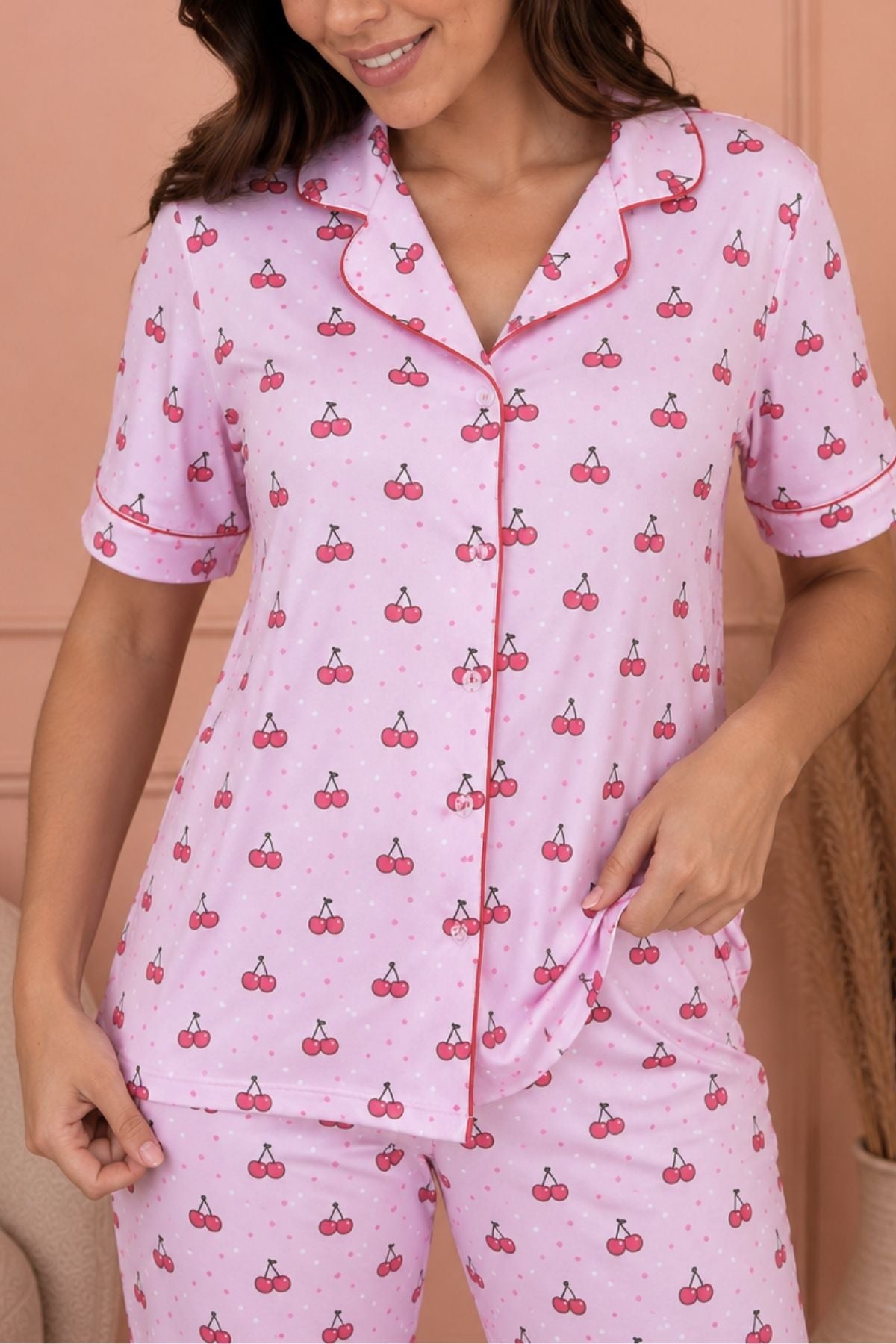 PIJAMA BRUSH PANTALON MANGAS CHERRY