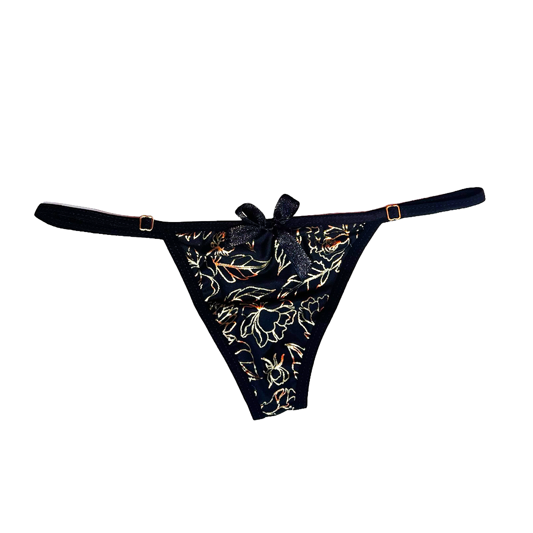 Bata Print Negra/Dorado + Panty