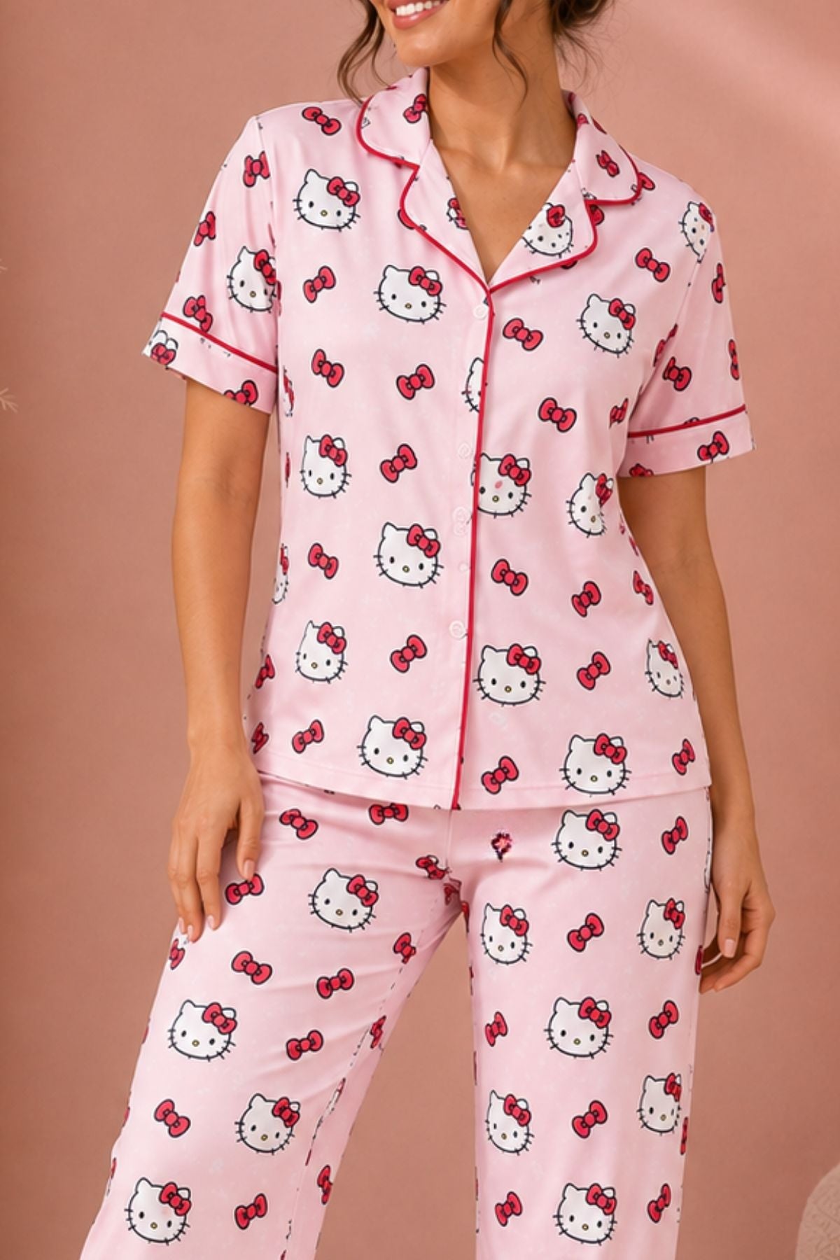 PIJAMA BRUSH PANTALON MANGAS HELLO KITTY