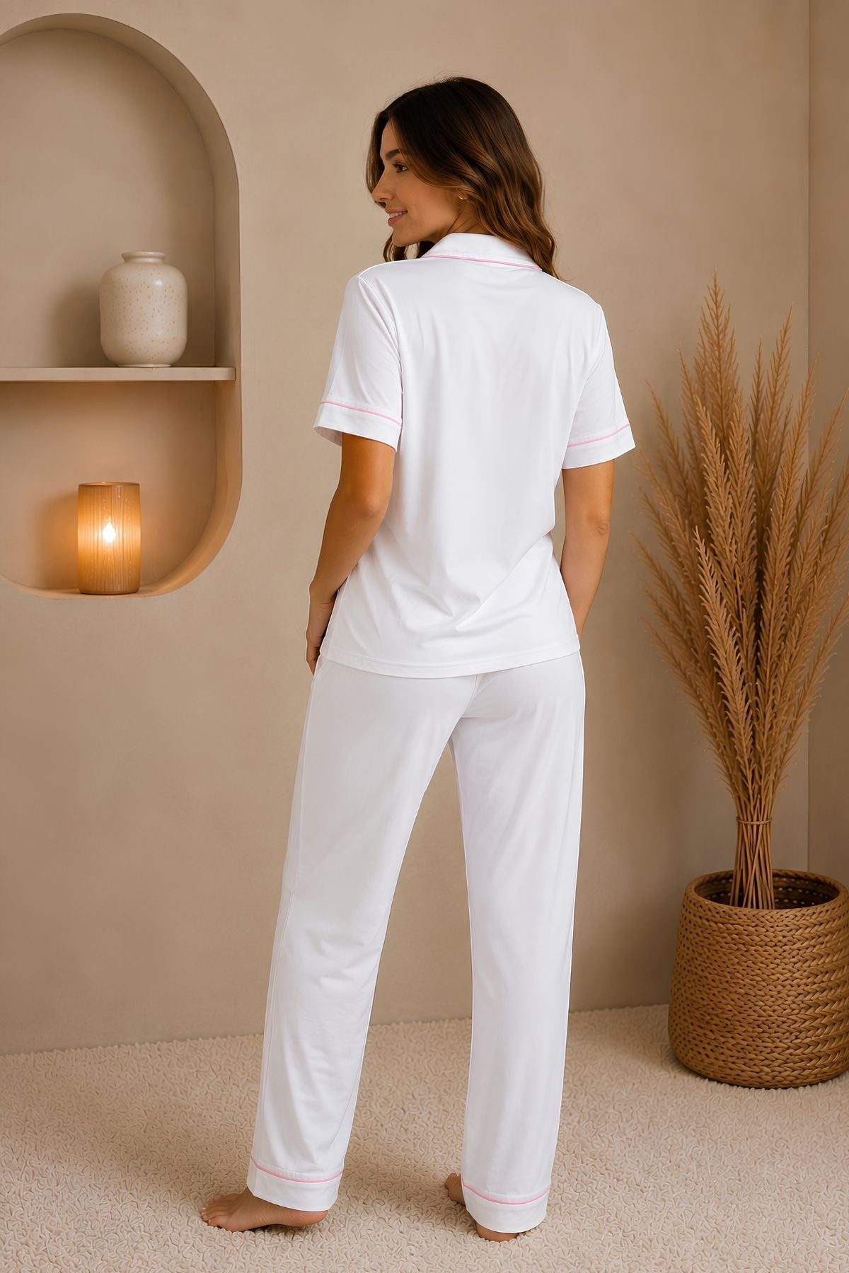 PIJAMA BRUSH PANTALON MANGAS BLANCA
