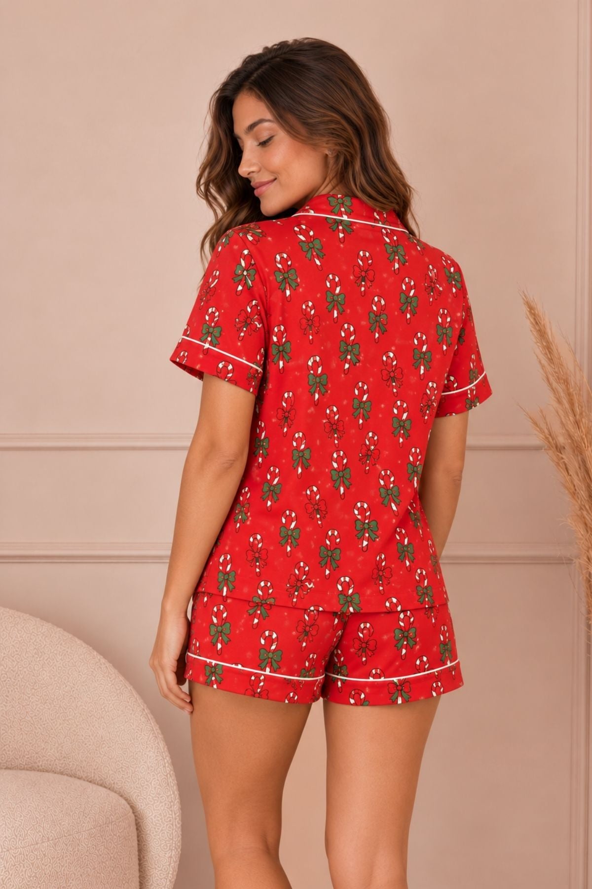 PIJAMA BRUSH SHORT MANGAS BASTONES